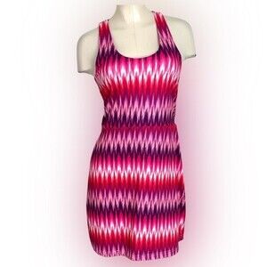 Tehama pink and purple athletic racerback dress size small